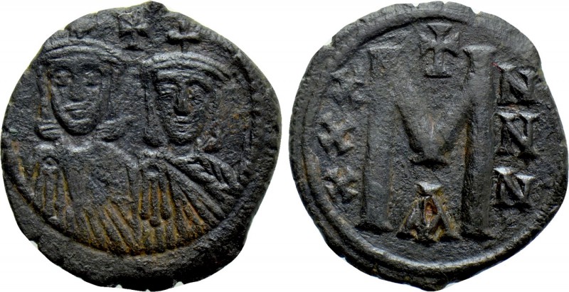 NICEPHORUS I with STAURACIUS (802-811). Follis. Constantinople. 

Obv: Crowned...