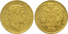 AUSTRIA. Franz Josef I (1848-1916). GOLD Ducat (1867-A). Wien (Vienna).