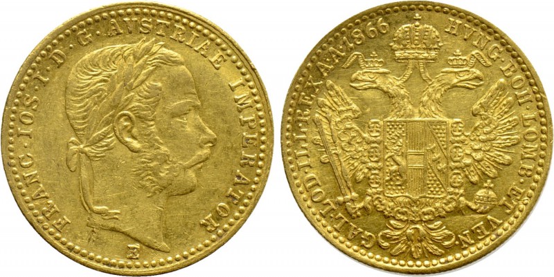 AUSTRIA. Franz Josef I (1848-1916). GOLD Ducat (1866-E). Karlsburg. 

Obv: FRA...