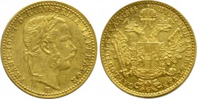 AUSTRIA. Franz Josef I (1848-1916). GOLD Ducat (1866-E). Karlsburg.