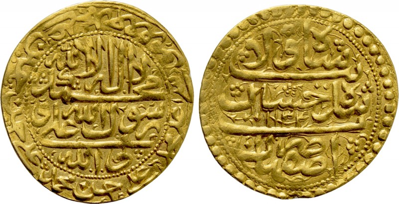 IRAN. Safavids. Sultan Husayn (AH 1105-1135 / 1694-1722 AD). GOLD Ashrafi (AH 11...