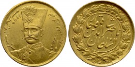 IRAN. Qajars. Nasir al-Din (1848-1896). GOLD Toman (AH 1299 / 1881/2 AD). Tehran.