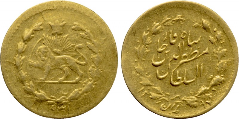 IRAN. Qajars. Mozaffar ad-Din (1896-1907). GOLD 2,000 Dinars (AH 931 [1319] / 19...