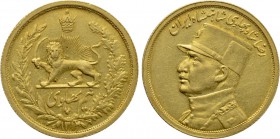 IRAN. Pahlavis. Reza (1925-1941). GOLD 1/2 Pahlavi (SH 1312 / 1933 AD). Tehran.