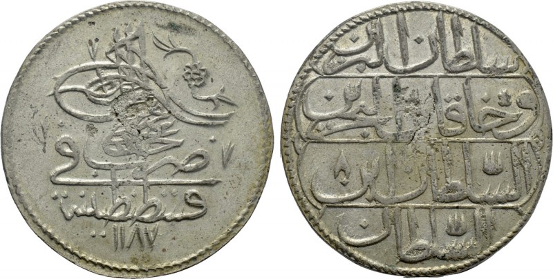 OTTOMAN EMPIRE. Abdülhamid I (AH 1187-1203 / 1774-1789 AD). Piastre or Kuruş. Co...