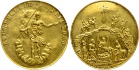 RUSSIA. GOLD Baptismal Medal. Issued circa 19th century.