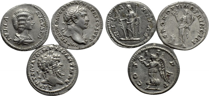 3 Roman Denari. 

Obv: .
Rev: .

. 

Condition: See picture.

Weight: g...