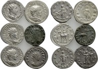6 Roman antoniniani.