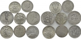 8 Modern Coins; mostly Silver.