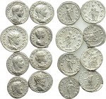 8 Roman coins.