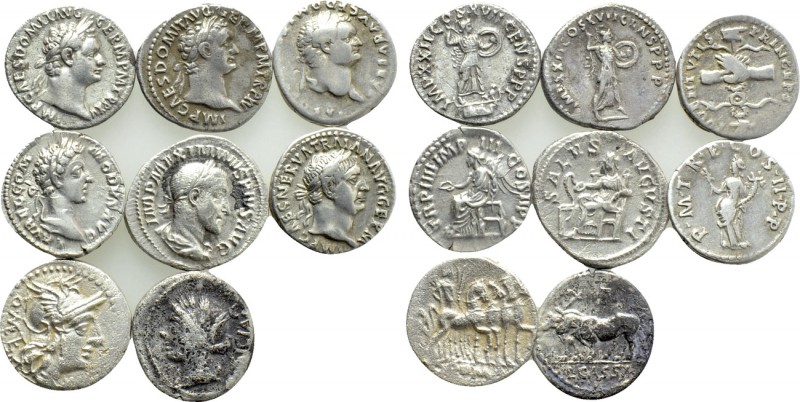 8 Roman Denari. 

Obv: .
Rev: .

. 

Condition: See picture.

Weight: g...