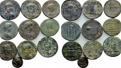 10 Roman Provincial Coins with Architectural Depictions.