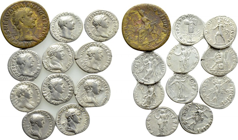 11 Coins of Trajan. 

Obv: .
Rev: .

. 

Condition: See picture.

Weigh...