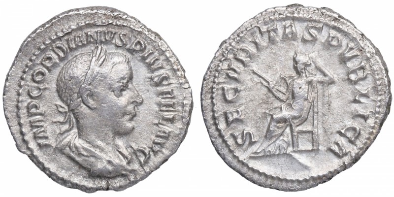 238-44 d.C . Gordiano III. Denario. MBC+. Est.65.