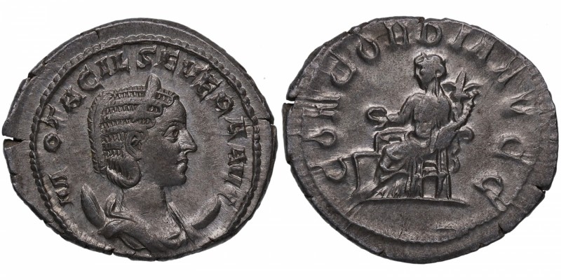 246-48 dC. Otacilia Severa. Concordia. Roma. Antoniano. RIC 27. Ag. EBC. Est.110...