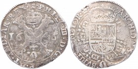 1646. Felipe IV (1621-1665). Tournai. Patagon. Ag. 27,90 g. MBC+. Est.140.