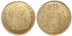 1788. Carlos III (1759-1788). Potosí. 8 Escudos. PR. Au. EBC+. Est.2500.