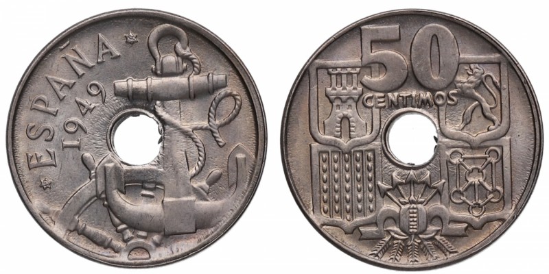 1949*54. Franco (1939-1975). 50 Céntimos . SC. Est.20.