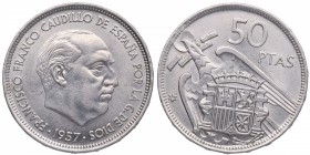 1957*71. Franco (1939-1975). 50 pesetas. Cu-Ni. SC. Est.25.