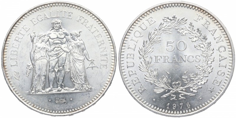 1976. Francia. 50 francos. Ag. SC. Est.40.