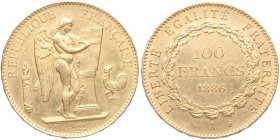 1886. Francia. 100 francos. Au. SC. Est.1600.