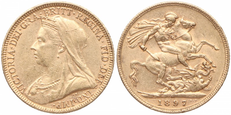 1897. Inglaterra. 1 soberano. Au. EBC+. Est.350.