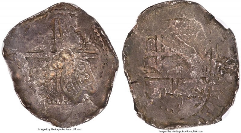 João IV Counterstamped 480 Reis ND (1643) Fine Details (Damaged) NGC, KM4, LMB-0...