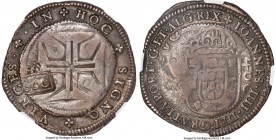 Pedro II Counterstamped 500 Reis ND (1688) VF25 NGC, KM438.1, LMB-104, Gomes-112.02. Type IV crowned "S00" countermark (AU Strong), struck on a Portug...