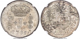 Jose I 600 Reis 1756-R MS62 NGC, Rio de Janeiro mint, KM187, LMB-275, Bentes-199.04. Of appreciable quality and a near-choice level of preservation, t...