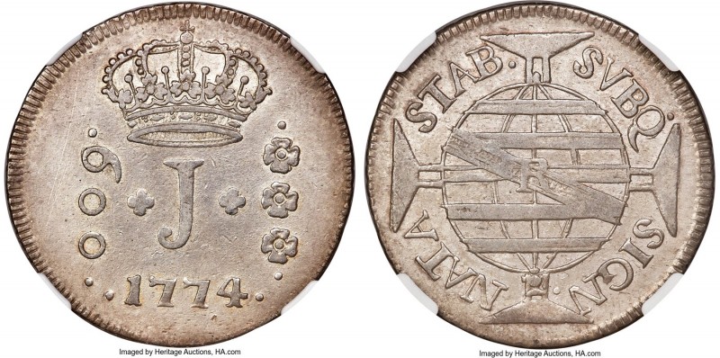 Jose I 600 Reis 1774-R XF Details (Cleaned) NGC, Rio de Janeiro mint, KM194, LMB...