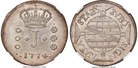 Jose I 600 Reis 1774-R XF Details (Cleaned) NGC, Rio de Janeiro mint, KM194, LMB-295. Mintage: 19,336. Muted argent surfaces permeate this representat...