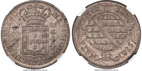 Maria I 640 Reis 1795-(L) AU53 NGC, Lisbon mint, KM222.3, LMB-368. High Crown type. Quite conditionally scarce, and previously unseen in so fine a sta...