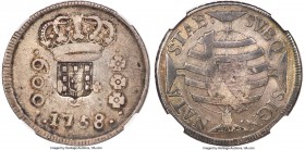 João Prince Regent Counterstamped 640 Reis ND (1809) XF40 NGC, Rio de Janeiro mint, KM300, LMB-276. Displaying shield countermark (AU Strong) on a Jos...