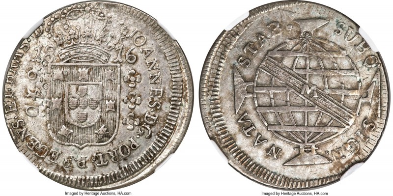 João Prince Regent 640 Reis 1816-M XF Details (Cleaned) NGC, Minas Gerais mint, ...