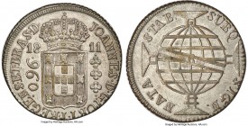 João Prince Regent Contemporary Counterfeit 960 Reis 1811-R VF, cf. LMB-421 (for original). 40mm. 27.46gm. An intriguing specimen with worn silvered s...