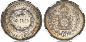 Pedro II 400 Reis 1848 XF45 NGC, Rio de Janeiro mint, KM453, LMB-545. Mintage: 510. Only the third example of this final date in the series we have of...