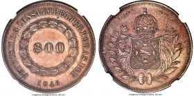 Pedro II 800 Reis 1846 AU Details (Cleaned) NGC, Rio de Janeiro mint, KM456, LMB-551, Bentes-578.06. Mintage: 672. One of the more attainable pieces i...