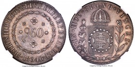 Pedro II 960 Reis 1834/3-R MS61 NGC, Rio de Janeiro mint, cf. KM385 (overdate not listed), Prober-1403 (same), LMB-519 (same), Bentes-500.03 (R4; same...
