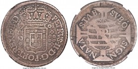 Pedro II 320 Reis 1701-P F12 NGC, Pernambuco mint, KM89.2, LMB-145. Having seen significant circulation, this well-worn survivor demonstrates allover ...