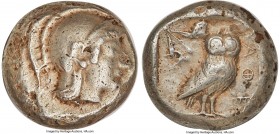 ATTICA. Athens. Ca. 510/500-480 BC. AR tetradrachm (22mm, 17.17 gm, 1h). NGC Choice VF 4/5 - 3/5, light marks. Head of Athena right, wearing crested A...