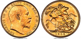 Edward VII gold Specimen Sovereign 1908-C SP66 PCGS, Ottawa mint, KM14, S-3970. Mintage: 636. A true jewel of the type, forever elevated beyond the va...