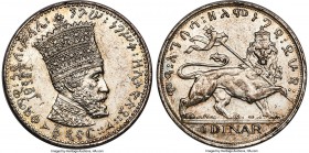 Haile Selassie I silver Pattern Dinar EE 1923 (1930/1931) MS61 NGC, KM-Unl., Gill-S6. 31mm. An exceedingly rare Pattern issue, representing only the t...