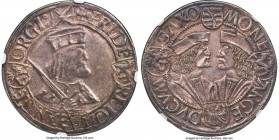 Saxony. Friedrich III, Johann, & Georg Taler ND (1508-1552) MS61 NGC, Annaberg mint, Dav-9709A, Schulten-2996, Schnee-19. An elusive Saxon Klappmützen...