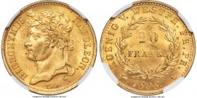 Westphalia. Jerome Napoleon gold 20 Franken 1808-C MS66 NGC, Cassel mint, KM103, Fr-3517, D&S-218. Mintage: 13,450. A near-ideal type candidate hailin...