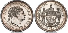 British Outpost. George III Proof Ackey 1818 PR64 NGC, Heaton mint, KM9, Dav-36, FT-3A. Laureate head of King George III right. Rev. Arms of the Compa...