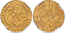 Henry VII (1485-1509) gold Angel ND (1505-1509) MS64 NGC, Tower mint, Cross-crosslet and Pheon mm, S-2187, N-1698, Schneider-540. 5.16gm. (cross-cross...