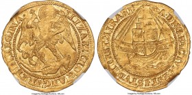 Elizabeth I (1558-1603) gold Angel ND (1590-1592) MS63 NGC, Tower mint, Hand mintmark, Sixth issue, S-2531, N-2005, Schneider-790. 5.16gm. (hand) ELIZ...