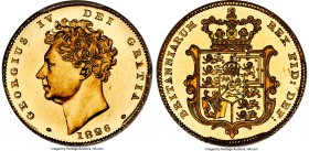 George IV gold Proof 1/2 Sovereign 1826 PR65 Deep Cameo PCGS, S-3804, W&R-249. Variety without extra tuft. Exuding greatness at every turn, this fresh...