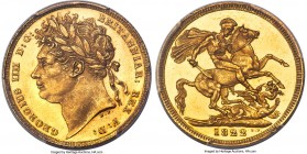 George IV gold Sovereign 1822 MS64 PCGS, KM682, S-3800, Marsh-6. Immensely appealing, a graceful coating of mint frost over the raised features leavin...