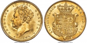 George IV gold Sovereign 1825 MS64 PCGS, KM696, S-3801. An exceedingly difficult Sovereign issue to locate in so fine a conditional state as this. Bea...